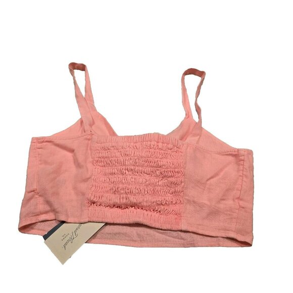 Universal Thread Women's Tie-Front Cropped Tank Top - Size XXL Plus Pink Parasol - Picture 7 of 11